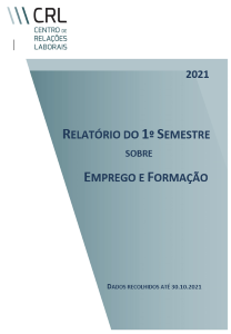 Relatório Emprego e Formação Profissional - 1º semestre 2021